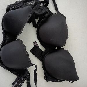 Victoria's Secret Black Lace Trim Bra